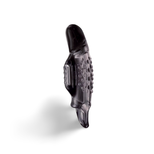 Black Vibrating Sleeve with Cockring
