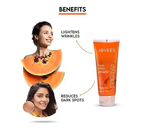Jovees Herbal Papaya Face Wash – Deep Moisturizing & Skin Brightening Cleanser