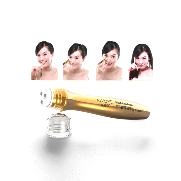 AIVOYE Slide Ball Under Eye Essence – Gold Collagen Anti-Dark Circles & Puffiness Eye Massager (10ml)