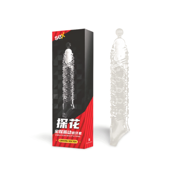 Vibrating Penis Sleeve Extension Condom – Reusable Intimacy Enhancer