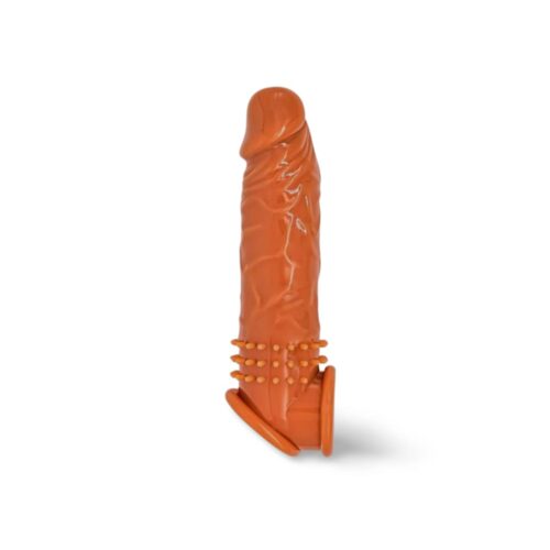 Premium Silicone Penis Sleeve Brown